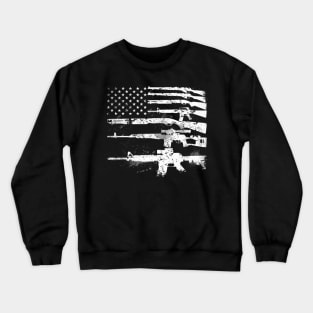 Patriotic Gun Rights 2Nd Amendment Ar15 American Flag Crewneck Sweatshirt